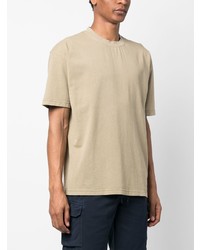 Мужская светло-коричневая футболка с круглым вырезом от SAMSOE SAMSOE