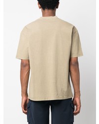 Мужская светло-коричневая футболка с круглым вырезом от SAMSOE SAMSOE