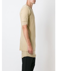 Мужская светло-коричневая футболка с круглым вырезом от Thom Krom