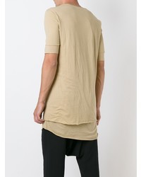 Мужская светло-коричневая футболка с круглым вырезом от Thom Krom