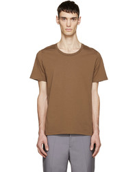Мужская светло-коричневая футболка с круглым вырезом от Maison Margiela