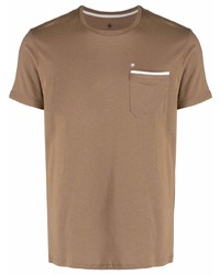 Мужская светло-коричневая футболка с круглым вырезом от Manuel Ritz