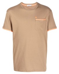 Мужская светло-коричневая футболка с круглым вырезом от Manuel Ritz