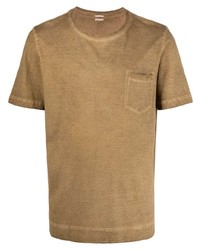 Мужская светло-коричневая футболка с круглым вырезом от Massimo Alba