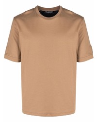 Мужская светло-коричневая футболка с круглым вырезом от Neil Barrett