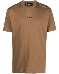 Мужская светло-коричневая футболка с круглым вырезом от Neil Barrett