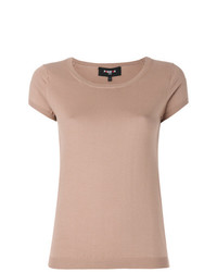 Женская светло-коричневая футболка с круглым вырезом от Paule Ka