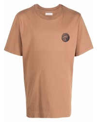 Мужская светло-коричневая футболка с круглым вырезом от Paura