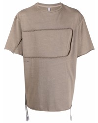 Мужская светло-коричневая футболка с круглым вырезом от Reebok