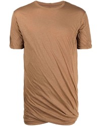 Мужская светло-коричневая футболка с круглым вырезом от Rick Owens