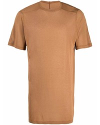 Мужская светло-коричневая футболка с круглым вырезом от Rick Owens