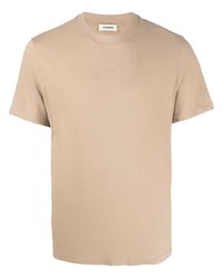 Мужская светло-коричневая футболка с круглым вырезом от Sandro