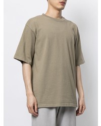 Мужская светло-коричневая футболка с круглым вырезом от GR10K