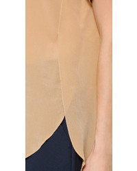 Женская светло-коричневая футболка с круглым вырезом от 3.1 Phillip Lim