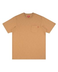 Мужская светло-коричневая футболка с круглым вырезом от Supreme