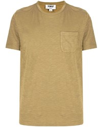 Мужская светло-коричневая футболка с круглым вырезом от YMC