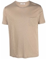 Мужская светло-коричневая футболка с круглым вырезом от Zadig & Voltaire