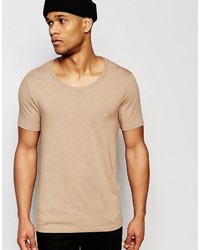 Мужская светло-коричневая футболка от Asos