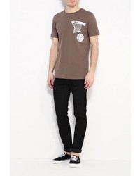 Мужская светло-коричневая футболка от Criminal Damage