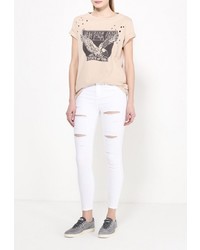 Женская светло-коричневая футболка от River Island