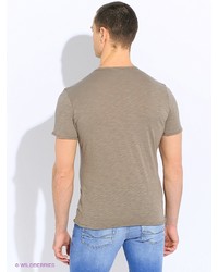 Мужская светло-коричневая футболка от Sisley
