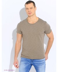 Мужская светло-коричневая футболка от Sisley