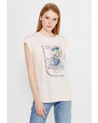 Женская светло-коричневая футболка от Zarina