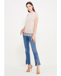 Женская светло-коричневая футболка от Zarina