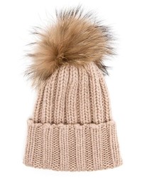 Женская светло-коричневая шапка от Inverni