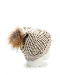 Женская светло-коричневая шапка от Pinko