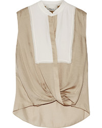 Светло-коричневая шелковая блузка от 3.1 Phillip Lim