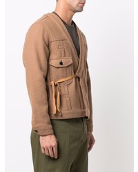 Мужская светло-коричневая шерстяная куртка-рубашка от Haikure