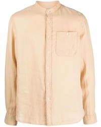 Мужская светло-коричневая шерстяная рубашка с длинным рукавом от Woolrich