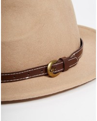 Мужская светло-коричневая шерстяная шляпа от Asos