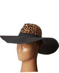 Светло-коричневая шляпа с леопардовым принтом