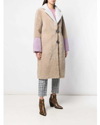 Светло-коричневая шуба от Saks Potts