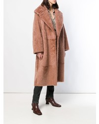 Светло-коричневая шуба от Cara Mila