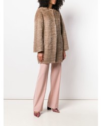 Светло-коричневая шуба от Liska