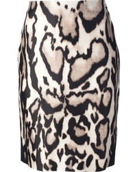 Светло-коричневая юбка-карандаш с леопардовым принтом от Diane von Furstenberg