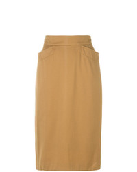 Светло-коричневая юбка-карандаш от Kenzo Vintage