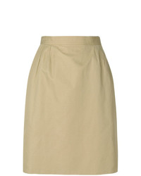 Светло-коричневая юбка-карандаш от Yves Saint Laurent Vintage