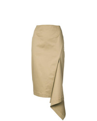 Светло-коричневая юбка-миди от Monse