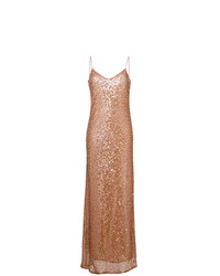 Светло-коричневое вечернее платье от Galvan