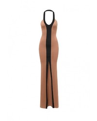 Светло-коричневое вечернее платье от Goddiva
