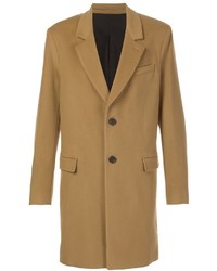 Светло-коричневое длинное пальто от AMI Alexandre Mattiussi