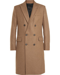 Светло-коричневое длинное пальто от Ami