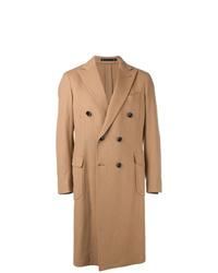 Светло-коричневое длинное пальто от Bagnoli Sartoria Napoli