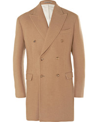 Светло-коричневое длинное пальто от Bottega Veneta