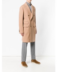 Светло-коричневое длинное пальто от Eleventy