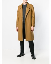 Светло-коричневое длинное пальто от Chalayan